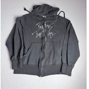Vintage Black Pink Floyd Zip Up Hoodie Men Size Medium Y2K 2000's Vintage Vinyl